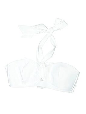 Unique Vintage White Halter Tie Bandeau Top XL